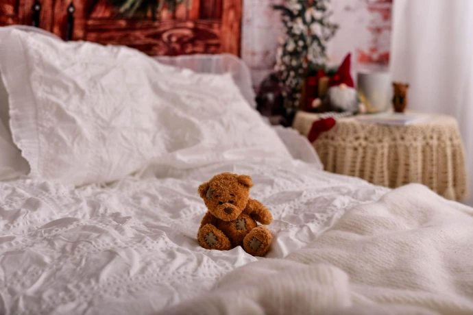 Weihnachtsset Bett
